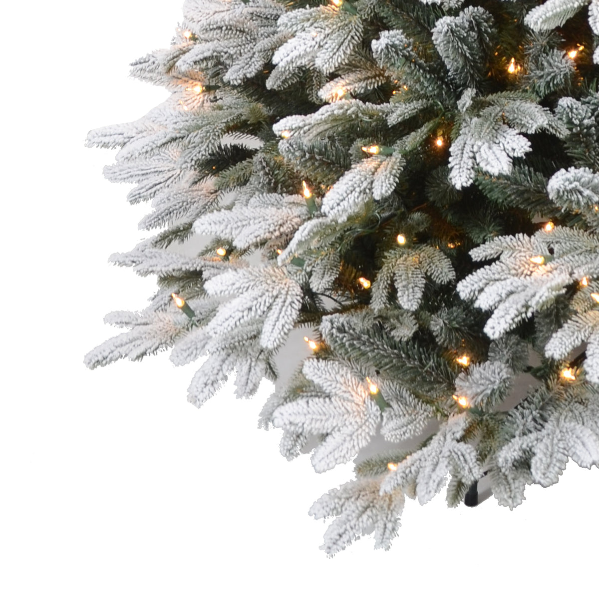 Spruce Lighted Artificial Prelit LED Xmas Tree Snow Flocked
