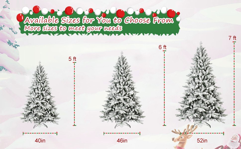 Nordmann Fir Artificial Christmas Tree with Snow Flocked Branches