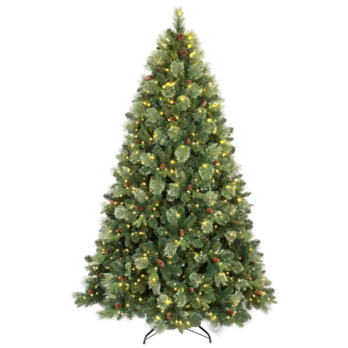 Blossom Tip Pine Artificial Christmas Tree with Pine Cones