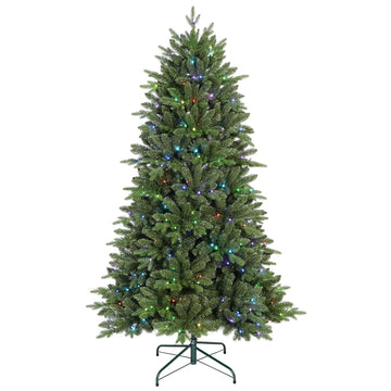 Aspen Pine Artificial Christmas Tree with Color-Changing RGB Lights