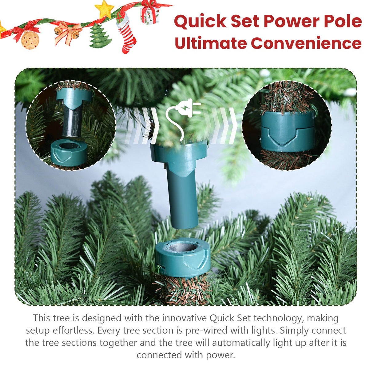 Aspen Pine Artificial Christmas Tree with Color-Changing RGB Lights