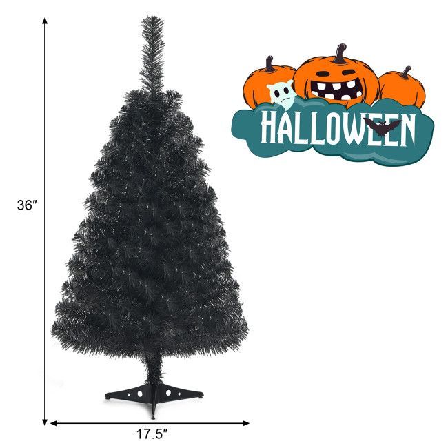 Unlit Artificial Mini Christmas Tree with Plastic Stand