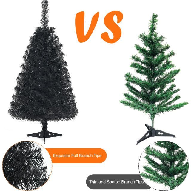 Unlit Artificial Mini Christmas Tree with Plastic Stand