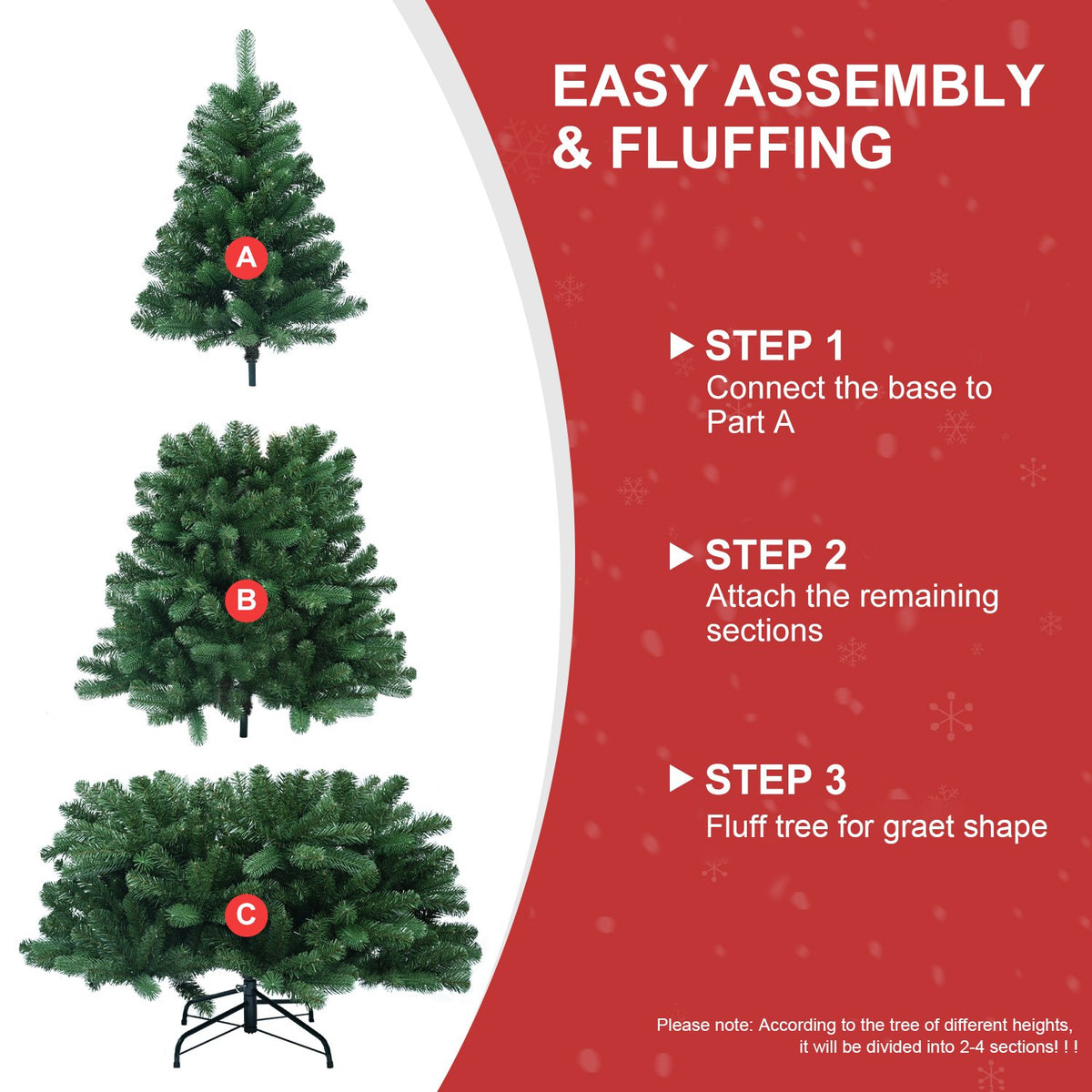 Traditional Spruce Artificial Christmas Tree with Pre-Lit Branches