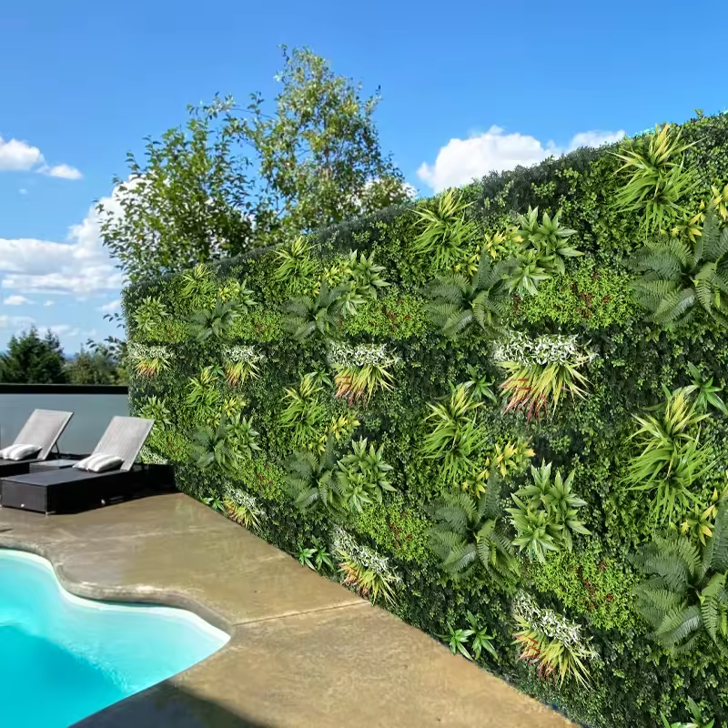 Vertical Artificial Grass Wall Panel 100x100cm Modern