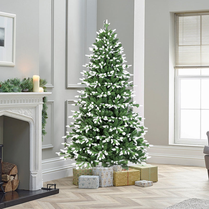 Silver Tip Fir Artificial Christmas Tree with Frosted Branch Tips