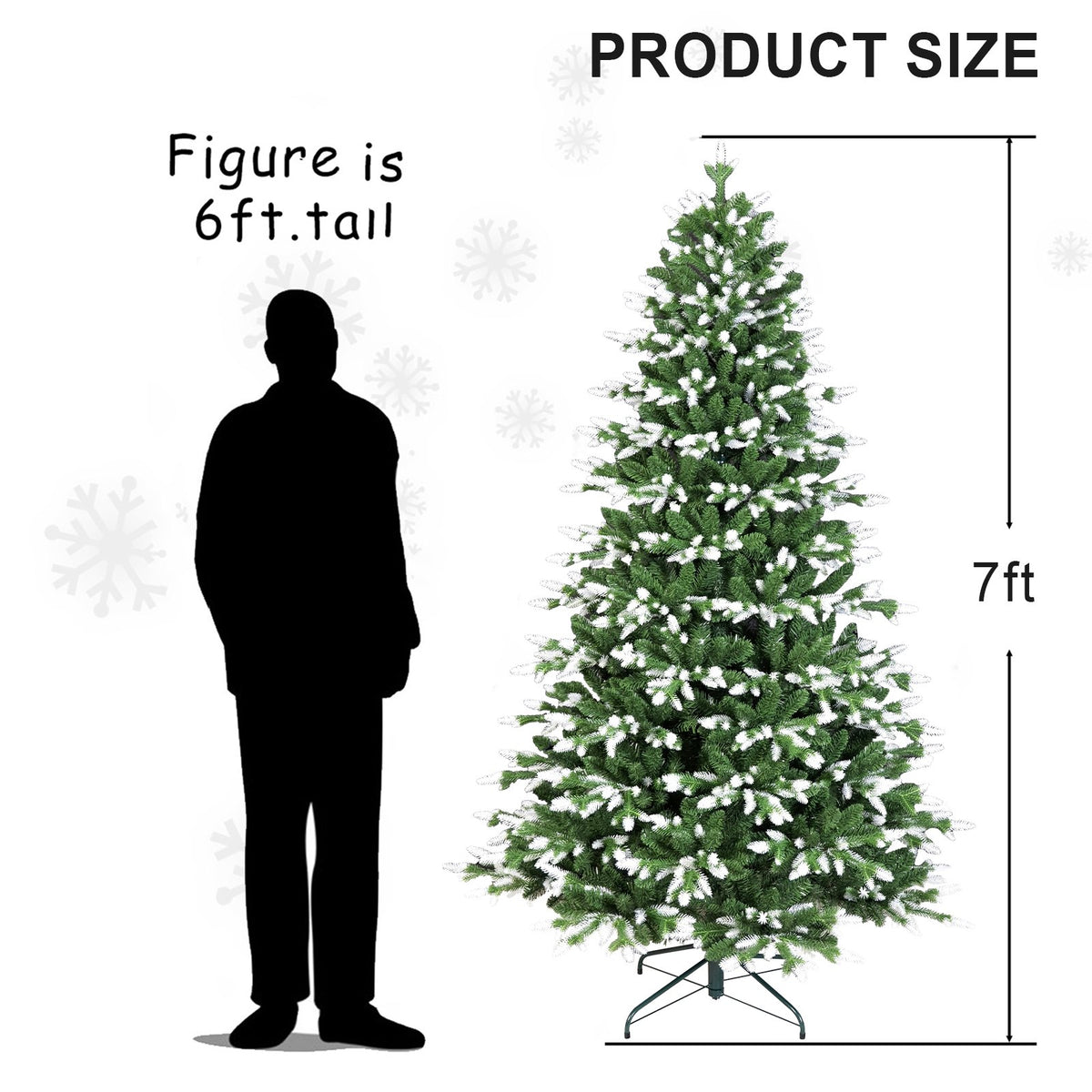 Silver Tip Fir Artificial Christmas Tree with Frosted Branch Tips