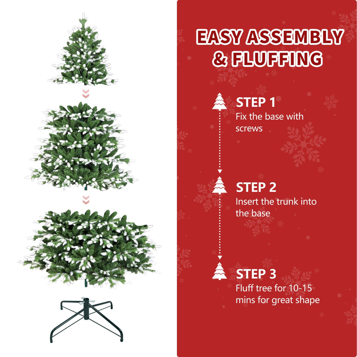 Silver Tip Fir Artificial Christmas Tree with Frosted Branch Tips