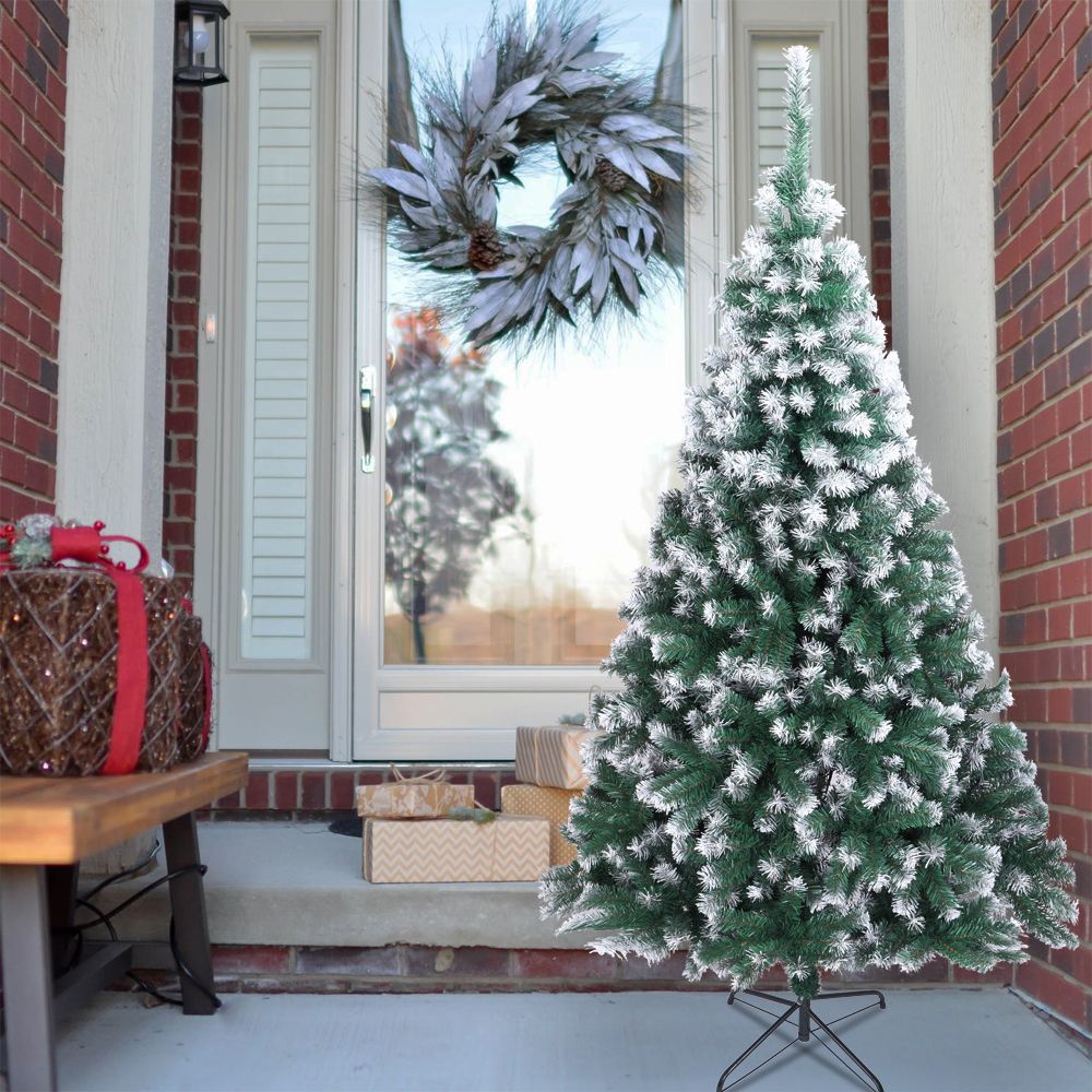 White Christmas Tree with Multicolor Lights