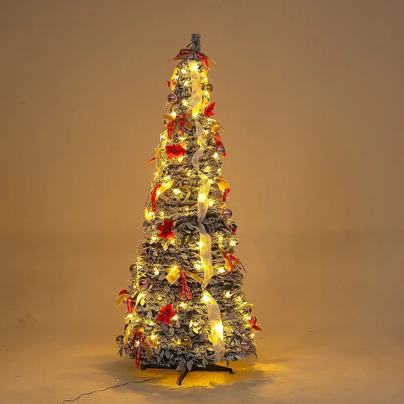 Wholesale Christmas Tree 5ft 6ft 7ft Snow Flocked White Artificial Christmas Tree Decorative Pop up Tree