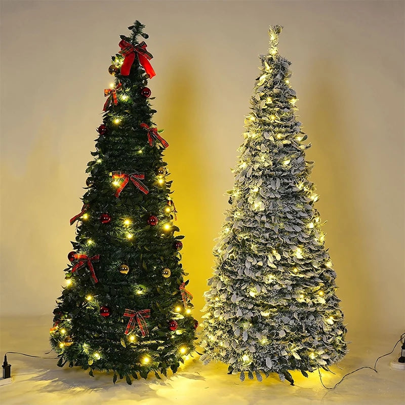 Wholesale Christmas Tree 5ft 6ft 7ft Snow Flocked White Artificial Christmas Tree Decorative Pop up Tree