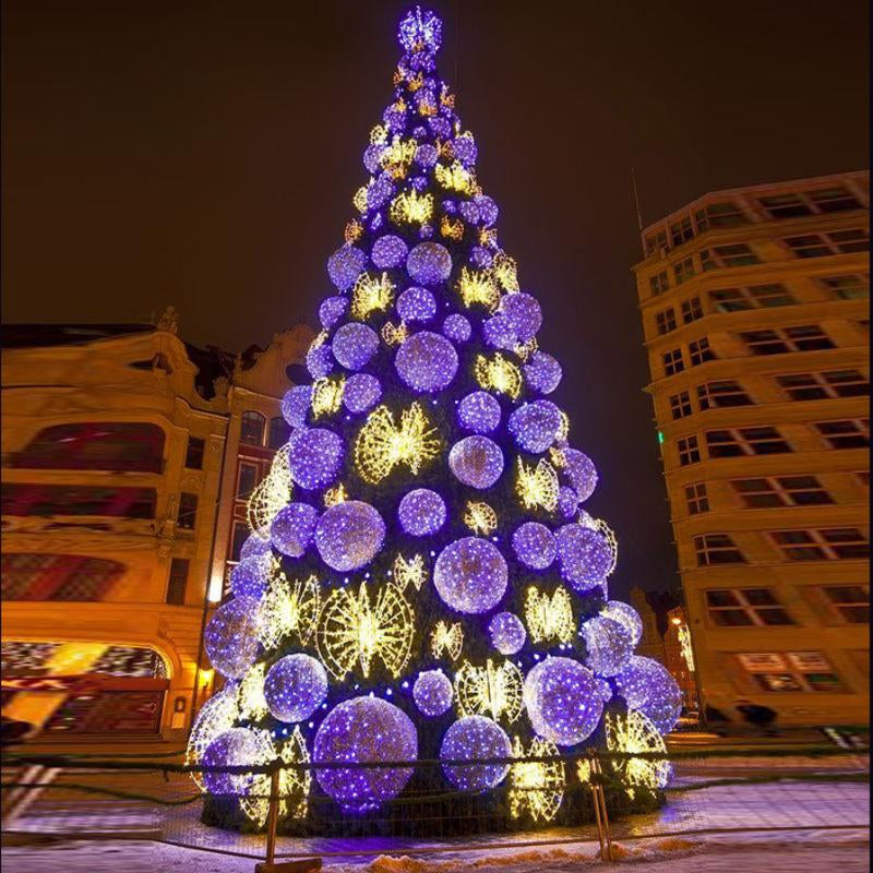 Large Outdoor LED Christmas Tree RGB Color with Music Sync