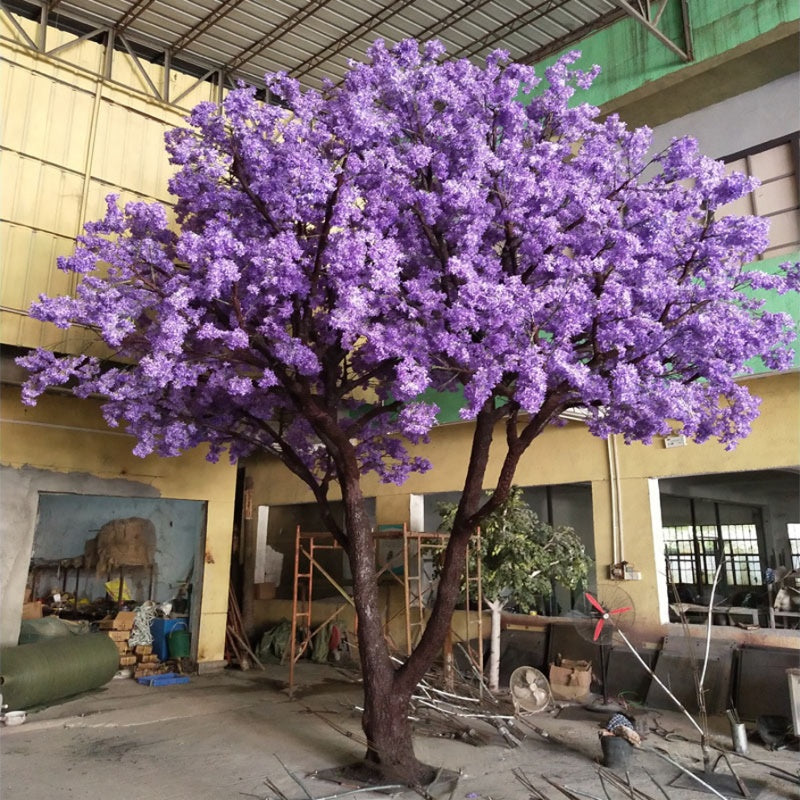 Artificial Blue Jacaranda Tree Silk Flower 15 FT Outdoor Decor