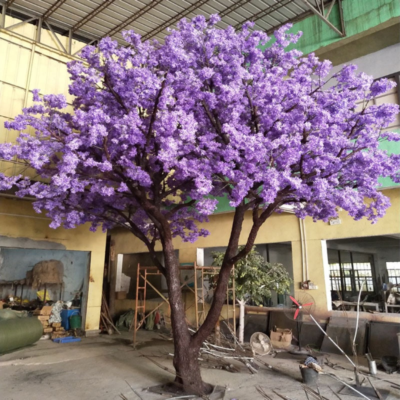 Artificial Blue Jacaranda Tree Silk Flower 15 FT Outdoor Decor