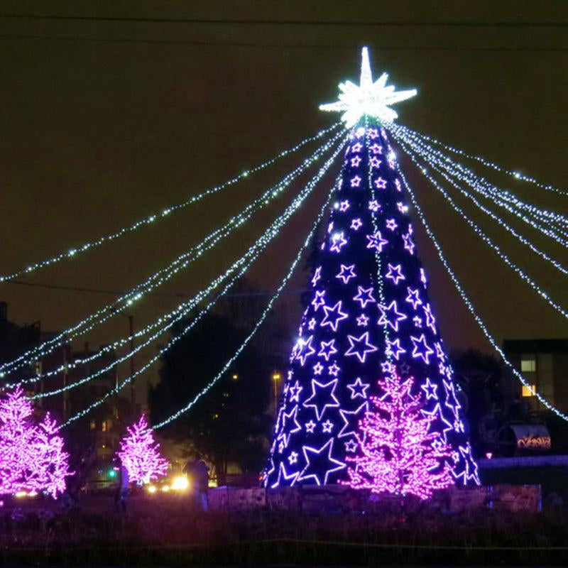Large Outdoor LED Christmas Tree RGB Color with Music Sync