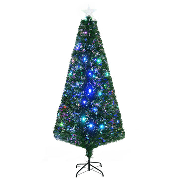 Yorkshire Fir Pre-Lit Artificial Christmas Tree with Multicolor LED Lights